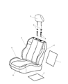 2002 Jeep Grand Cherokee Seat Cushion Diagram - WK461L5AB