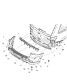 2012 Jeep Grand Cherokee Bumper Diagram - 68157470AB