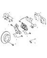 Dodge Sprinter 2500 Brake Caliper Bracket Diagram - 68019139AA