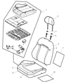 2007 Jeep Liberty Seat Cushion Diagram - 5142748AA