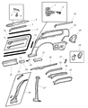 Dodge Durango Rear Door Striker Diagram - 4717928AA