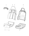 Dodge Viper Seat Cushion Diagram - 68206548AD