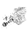 2000 Dodge Ram 2500 Belt Tensioner Diagram - 5017789AA