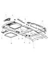 2010 Dodge Grand Caravan Sun Visor Diagram - 1JE95DW1AA