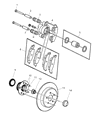 Chrysler PT Cruiser Brake Caliper Diagram - 5189293AA