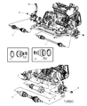 Chrysler Sebring CV Boot Diagram - 5017652AA