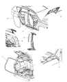 Jeep Compass Weather Strip Diagram - 5116398AI