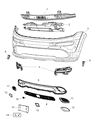 2016 Jeep Grand Cherokee Bumper Diagram - 68311026AA