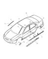 2004 Chrysler Sebring Weather Strip Diagram - 4805324AC