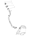 2002 Chrysler PT Cruiser Fuel Filler Housing Diagram - 5278509AA
