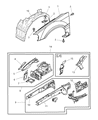 2001 Chrysler Sebring Wheelhouse Diagram - MR392157