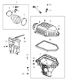 2017 Dodge Challenger Air Intake Coupling Diagram - 68166404AC