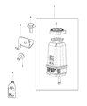 Jeep Wrangler Power Steering Reservoir Diagram - 68252490AD