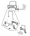 Jeep Wrangler Wheelhouse Diagram - 55157127AH