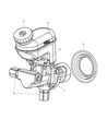 2004 Chrysler PT Cruiser Brake Master Cylinder Diagram - 5015160AA