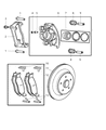 Dodge Durango Brake Caliper Bracket Diagram - 5093707AA