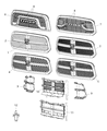 2017 Ram 1500 Grille Diagram - 5UQ48SZ0AB