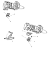 2004 Dodge Dakota Transmission Mount Diagram - 52021839AA