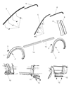 2009 Dodge Ram 1500 Door Moldings Diagram - 55372110AA