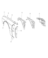 Dodge Fender Diagram - 68174999AB