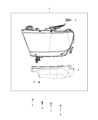 Ram Headlight Diagram - 68316088AD