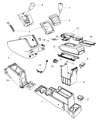 Dodge Caliber Center Console Base Diagram - 1QW52XDVAA