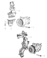 Jeep Compass Alternator Bracket Diagram - 68078023AA