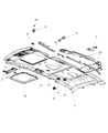 2014 Chrysler Town & Country Sun Visor Diagram - 1JE881DAAA