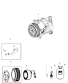 Jeep Cherokee A/C Compressor Diagram - 68103198AC