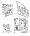 2008 Dodge Dakota Door Hinge Diagram - 55112145AA