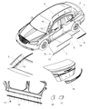 2010 Chrysler Sebring Door Seal Diagram - 5303660AD