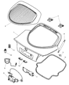 Dodge Viper Trunk Lid Latch Diagram - 68035500AA