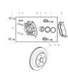 Jeep Wrangler Brake Pad Diagram - 5093511AA