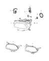 Jeep Cherokee Headlight Diagram - 68206660AE