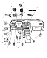 Chrysler Hazard Warning Switch Diagram - 4685925AC