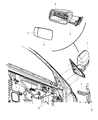 2015 Ram 3500 Car Mirror Diagram - 68142673AF