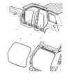 2008 Jeep Grand Cherokee Weather Strip Diagram - 55394040AG