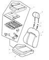 2005 Jeep Liberty Seat Cover Diagram - 1BC861D5AA