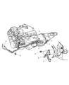 2001 Dodge Durango Transmission Oil Cooler Hose Diagram - 52028897AA