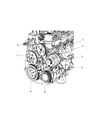 Chrysler Pacifica A/C Idler Pulley Diagram - 4861643AC