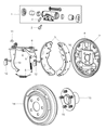 Jeep Brake Drum Diagram - 5105617AB