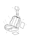 2004 Jeep Grand Cherokee Seat Cushion Diagram - 5093494AA