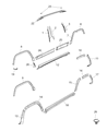 2014 Jeep Cherokee Door Moldings Diagram - 1YW35RXFAA