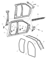 Ram Rear Door Striker Diagram - 4589627AA