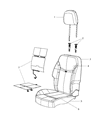 Chrysler 200 Seat Cushion Diagram - 68141335AA