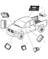 Dodge Ram 1500 ABS Control Module Diagram - 52121407AA