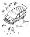 Dodge Magnum TPMS Sensor Diagram - 68001698AB