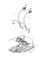 2005 Chrysler Sebring Seat Belt Diagram - MR595563
