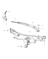 Dodge Viper Windshield Wiper Diagram - 68166572AA