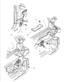 Chrysler LHS Hood Latch Diagram - 4580282AD